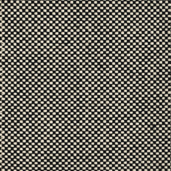 Repeating dot pattern in grayscale features “Bontempi” text within concentric wavy lines, alongside “fabric kvadrat field tkf01 – salt&pepper”.